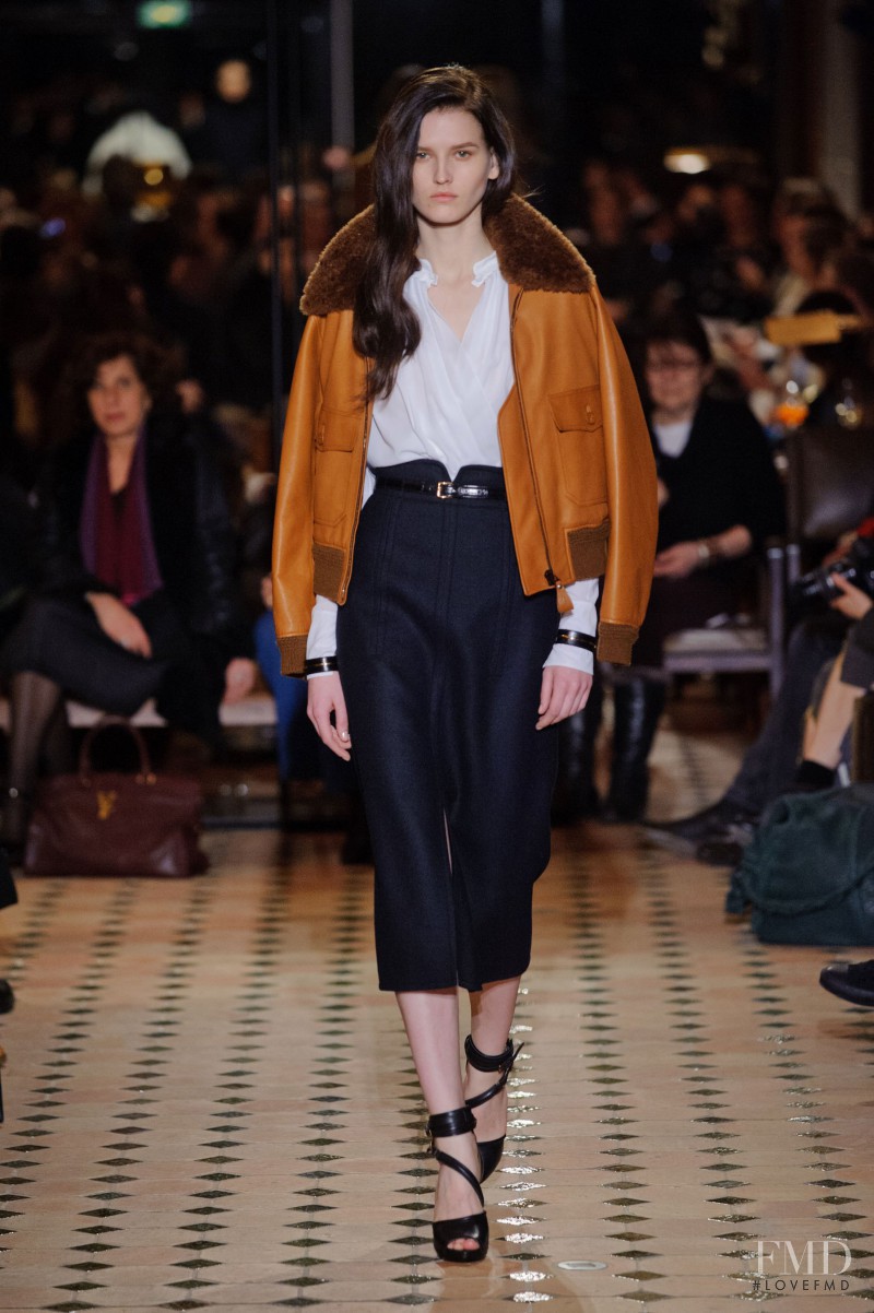 Katlin Aas featured in  the Hermès fashion show for Autumn/Winter 2013