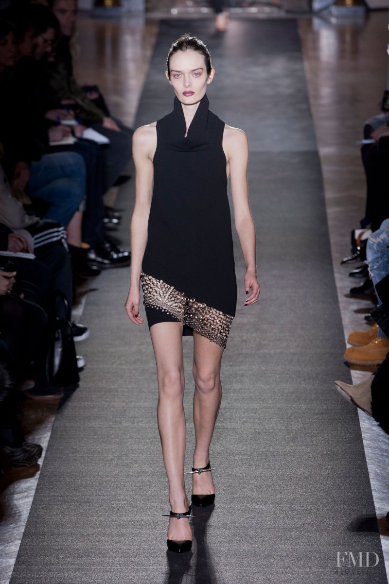 Sam Rollinson featured in  the Anthony Vaccarello fashion show for Autumn/Winter 2013