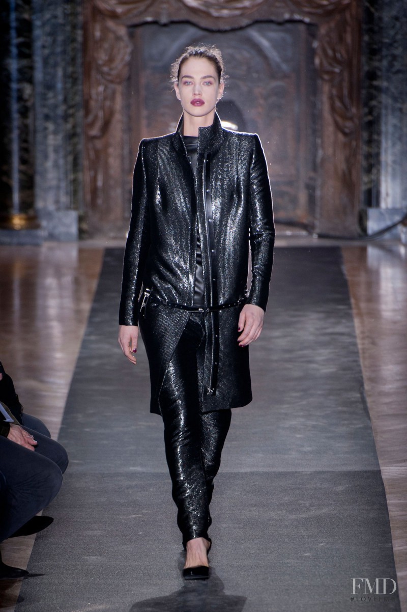 Crista Cober featured in  the Anthony Vaccarello fashion show for Autumn/Winter 2013
