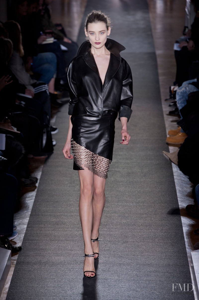 Carolina Thaler featured in  the Anthony Vaccarello fashion show for Autumn/Winter 2013