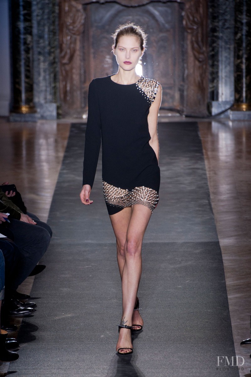 Catherine McNeil featured in  the Anthony Vaccarello fashion show for Autumn/Winter 2013
