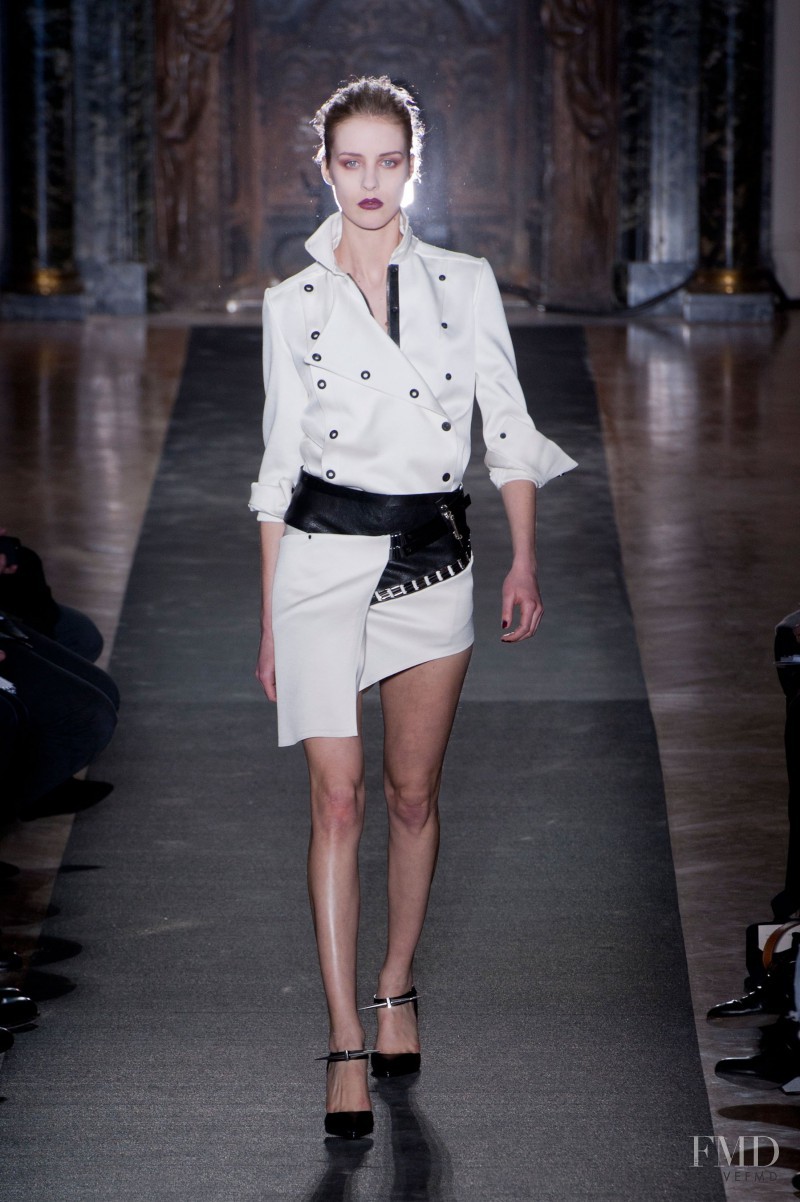 Julia Frauche featured in  the Anthony Vaccarello fashion show for Autumn/Winter 2013