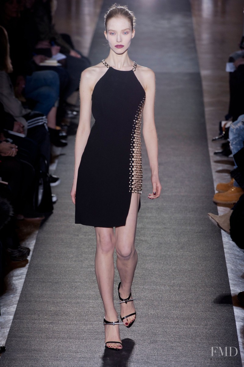 Sasha Luss featured in  the Anthony Vaccarello fashion show for Autumn/Winter 2013