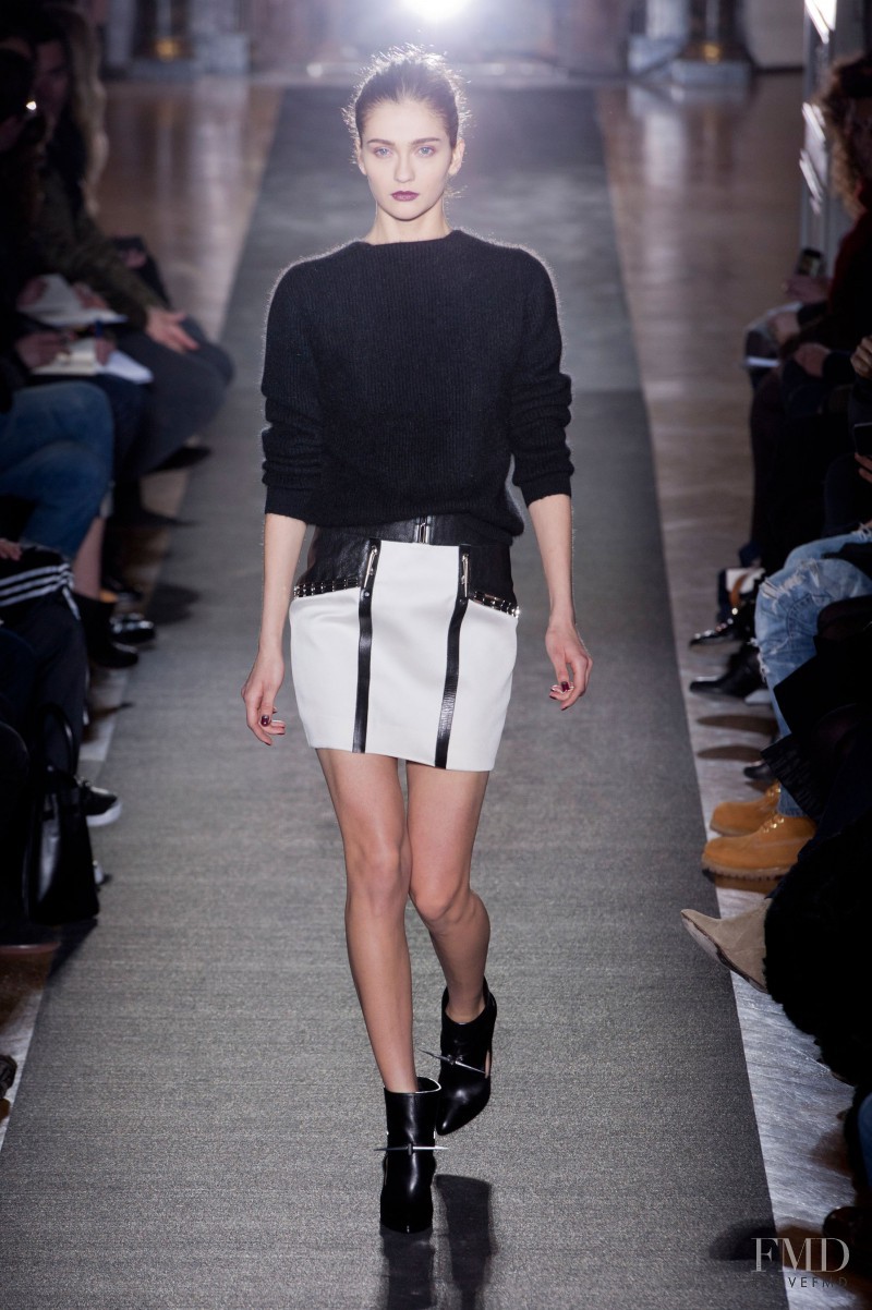 Ella Kandyba featured in  the Anthony Vaccarello fashion show for Autumn/Winter 2013