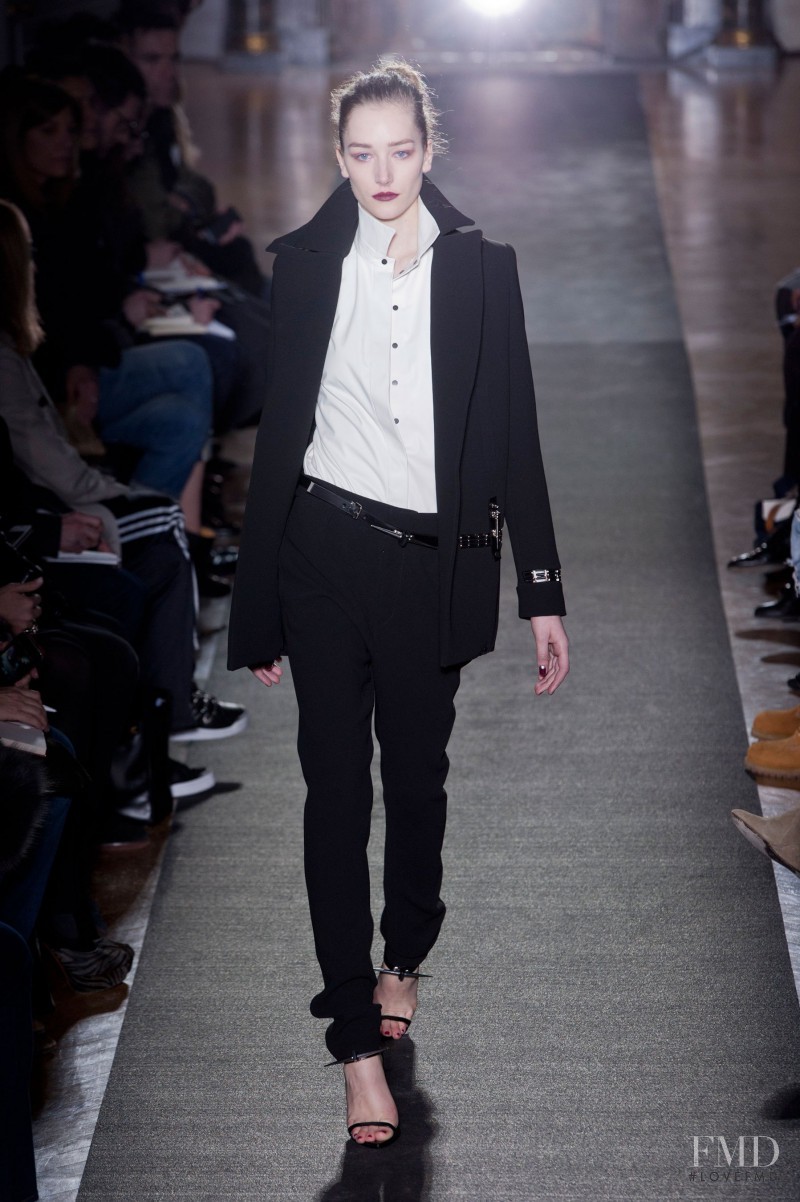 Joséphine Le Tutour featured in  the Anthony Vaccarello fashion show for Autumn/Winter 2013