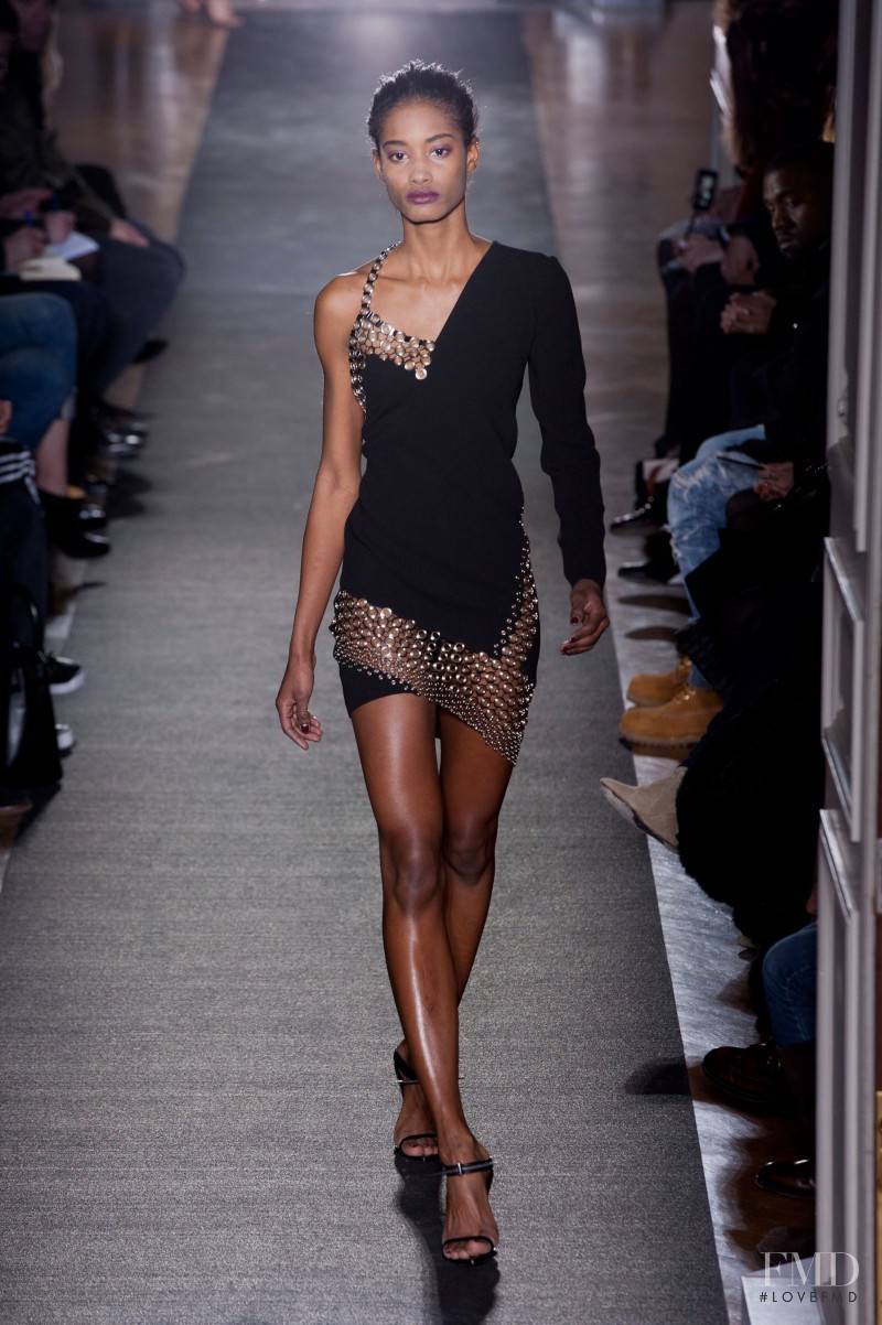 Melodie Monrose featured in  the Anthony Vaccarello fashion show for Autumn/Winter 2013
