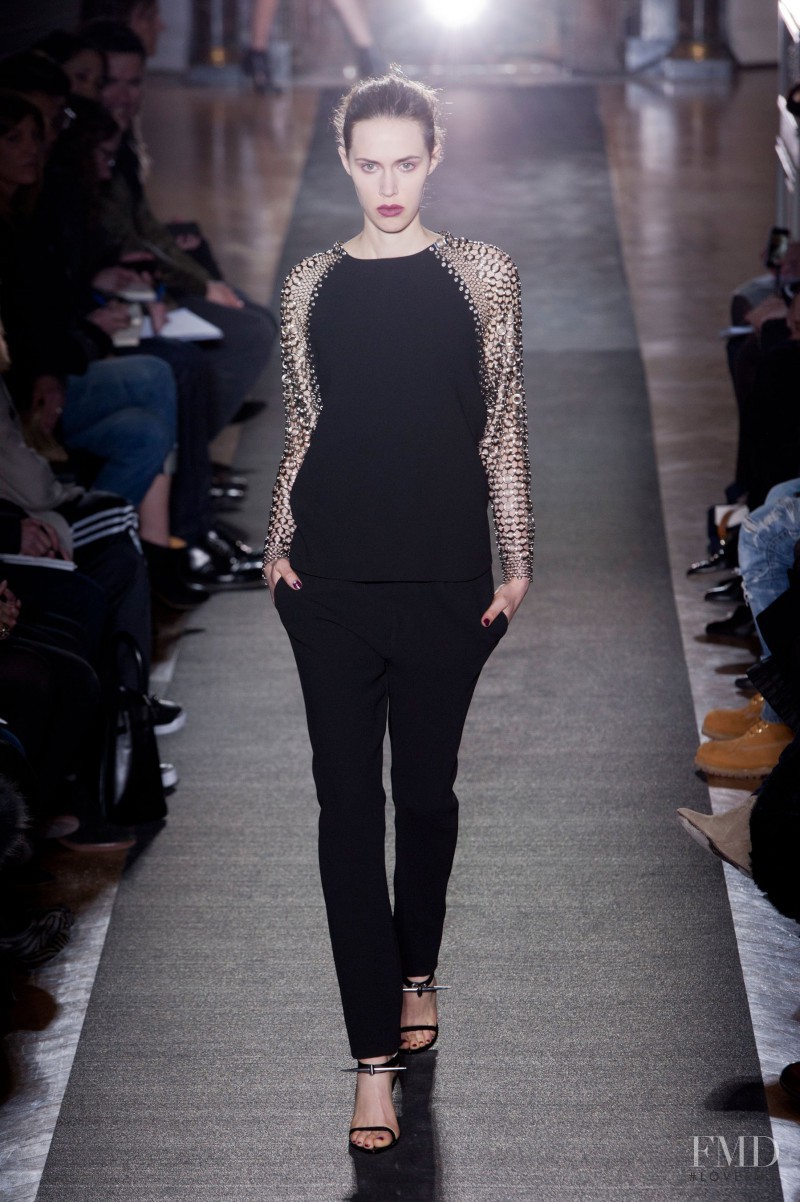 Georgia Hilmer featured in  the Anthony Vaccarello fashion show for Autumn/Winter 2013
