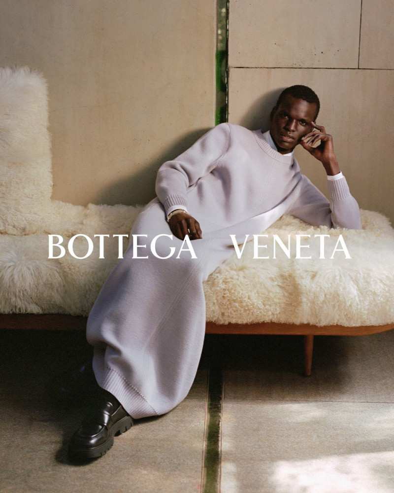 Dara Gueye featured in  the Bottega Veneta advertisement for Autumn/Winter 2023