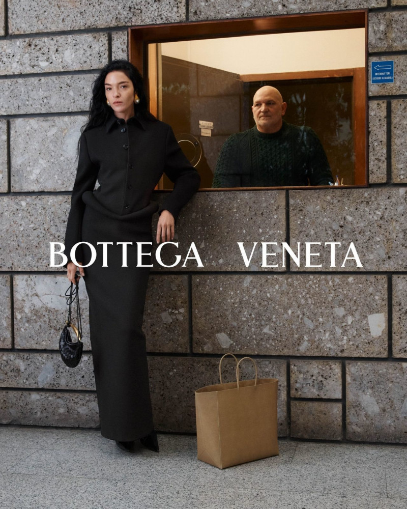 Mariacarla Boscono featured in  the Bottega Veneta advertisement for Autumn/Winter 2023