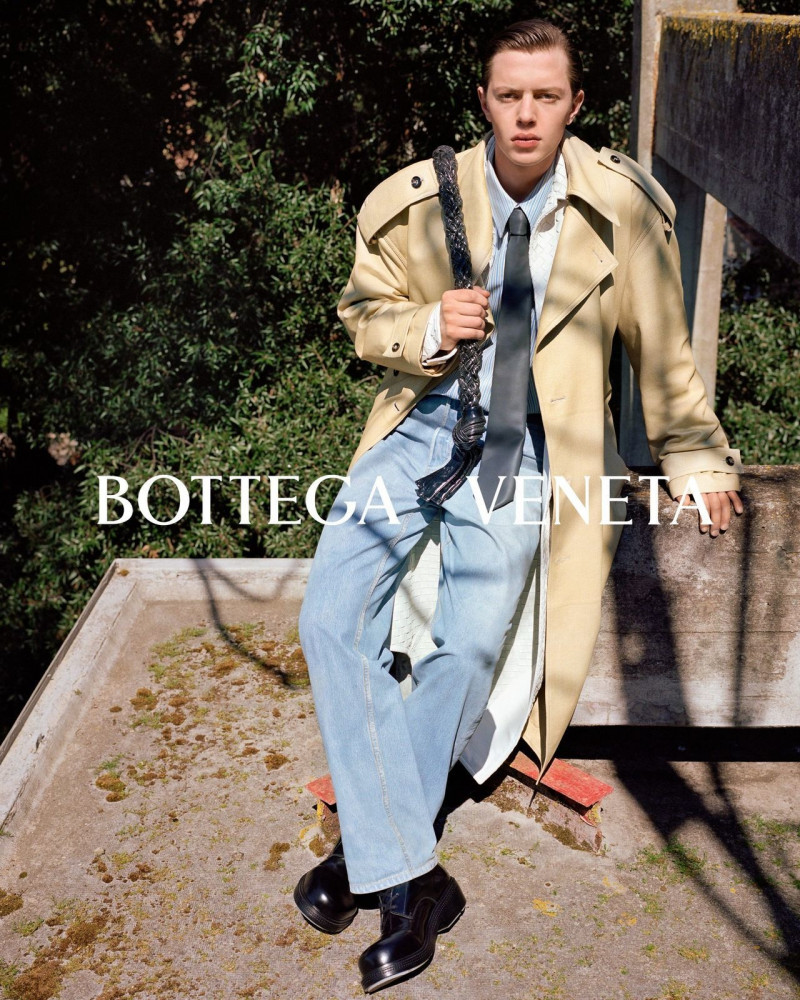Silas De Maat featured in  the Bottega Veneta advertisement for Autumn/Winter 2023