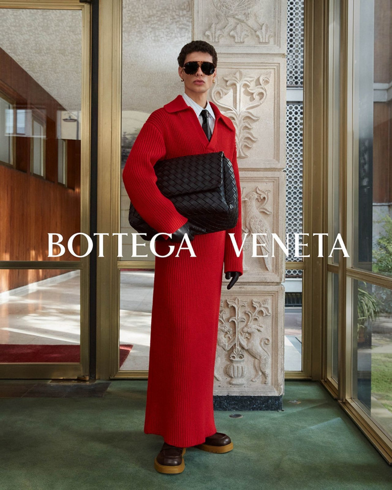 Tommaso Zana featured in  the Bottega Veneta advertisement for Autumn/Winter 2023