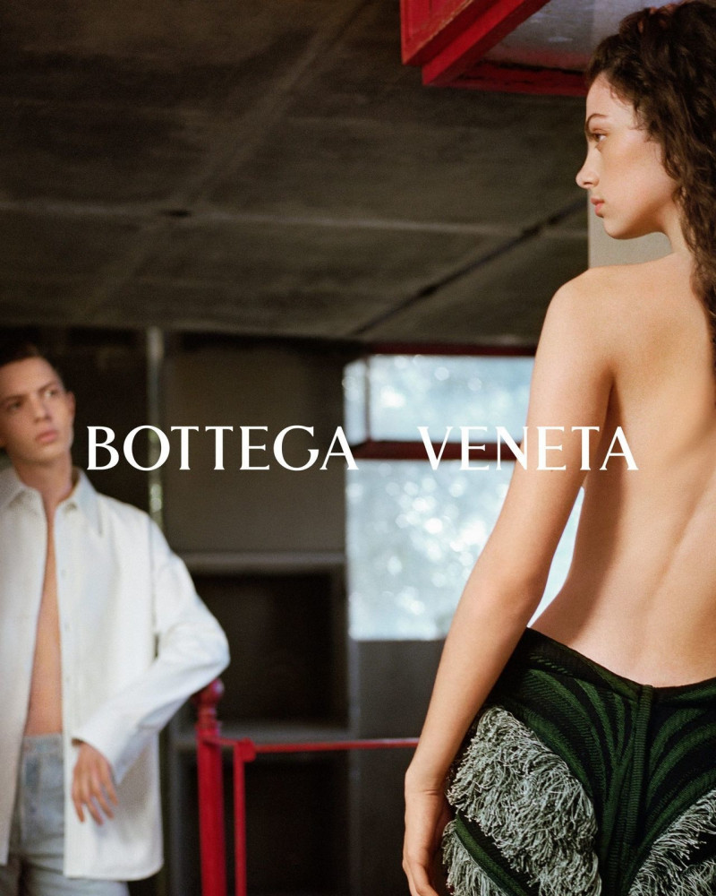 Flavie Sammartano featured in  the Bottega Veneta advertisement for Autumn/Winter 2023