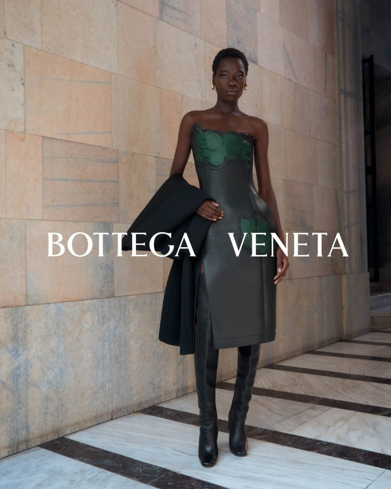 Awar Odhiang featured in  the Bottega Veneta advertisement for Autumn/Winter 2023