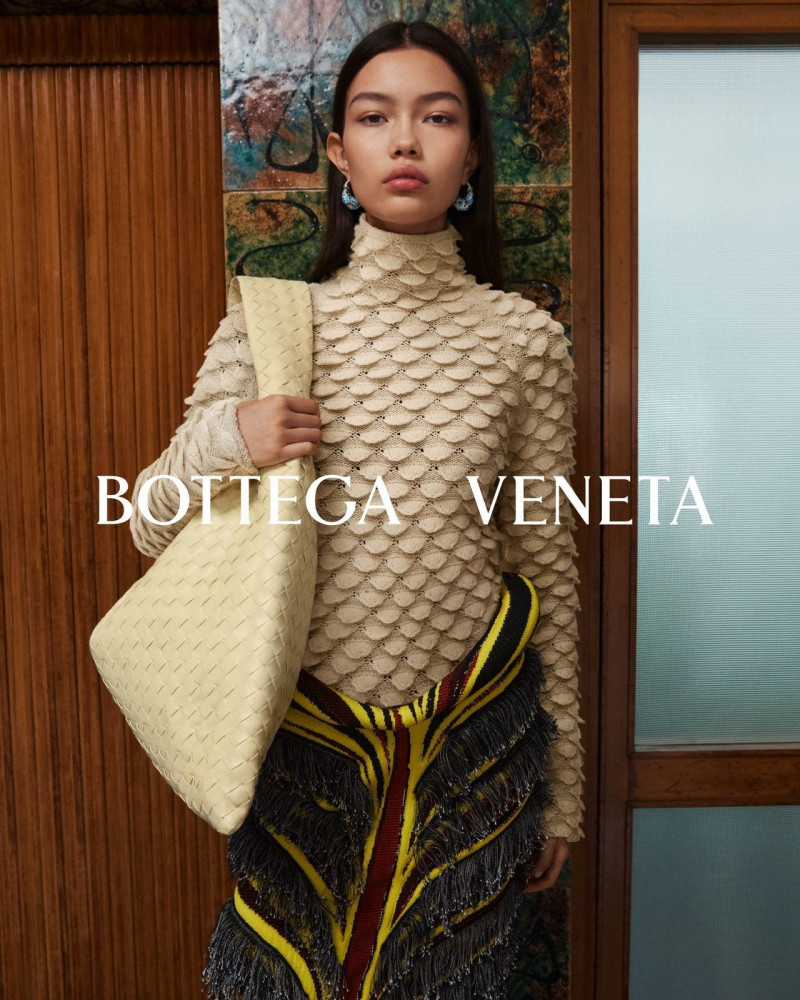 Heather Diamond Strongarm featured in  the Bottega Veneta advertisement for Autumn/Winter 2023