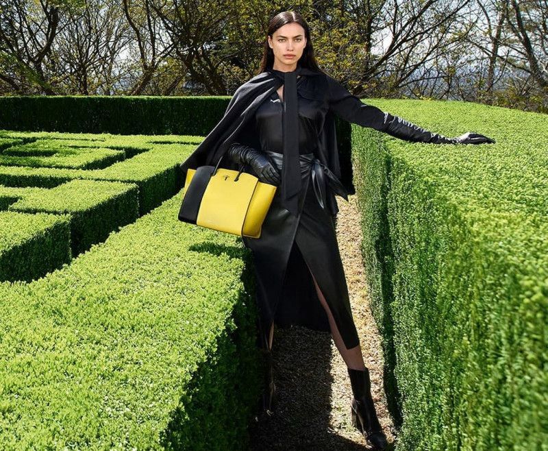 Irina Shayk featured in  the Furla advertisement for Autumn/Winter 2023