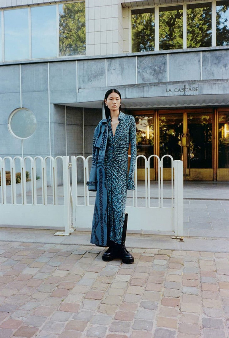 Canlan Wang featured in  the Altuzarra advertisement for Autumn/Winter 2023