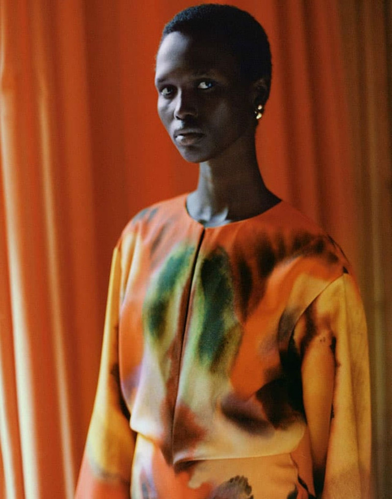 Amar Akway featured in  the Altuzarra advertisement for Autumn/Winter 2023