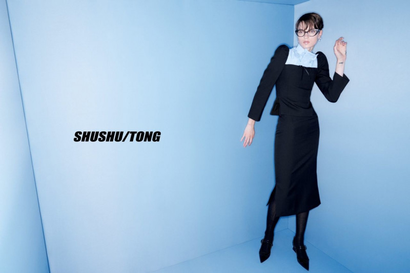 Tanya Churbanova featured in  the Shushu/tong advertisement for Autumn/Winter 2023