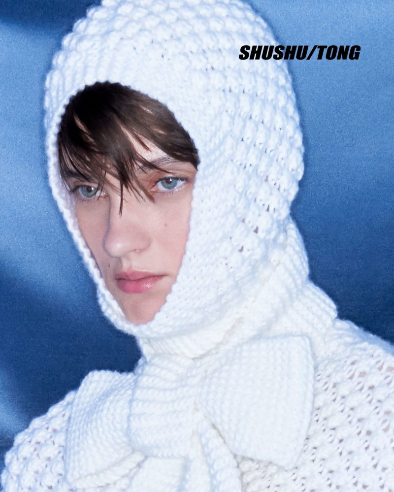 Tanya Churbanova featured in  the Shushu/tong advertisement for Autumn/Winter 2023