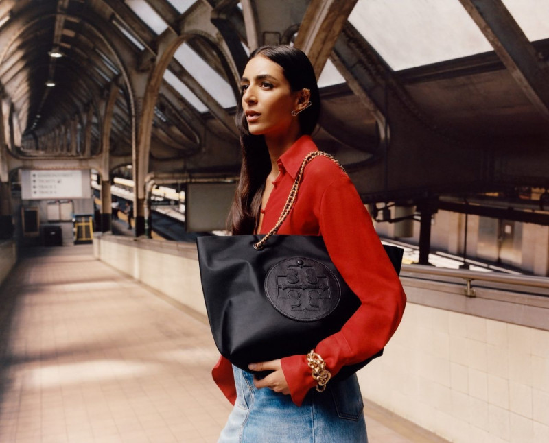 Nora Attal featured in  the Tory Burch advertisement for Autumn/Winter 2023