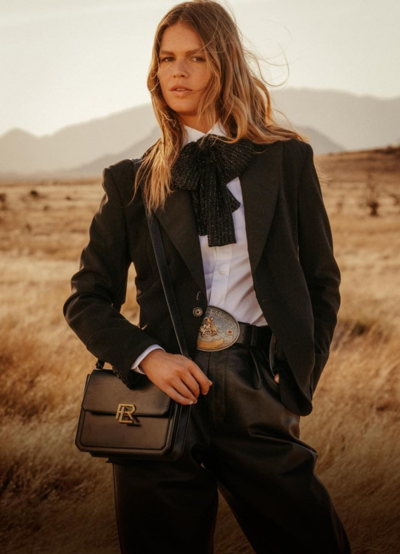 Anna Ewers featured in  the Ralph Lauren The 888 House  advertisement for Autumn/Winter 2023