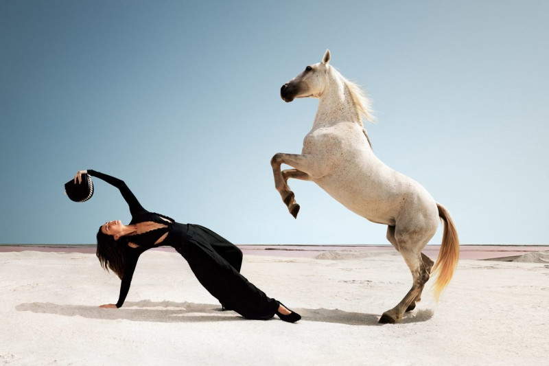 Kendall Jenner featured in  the Stella McCartney Horse Power advertisement for Autumn/Winter 2023