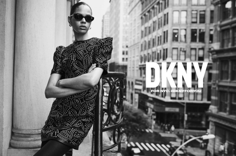 Hiandra Martinez featured in  the DKNY advertisement for Autumn/Winter 2023