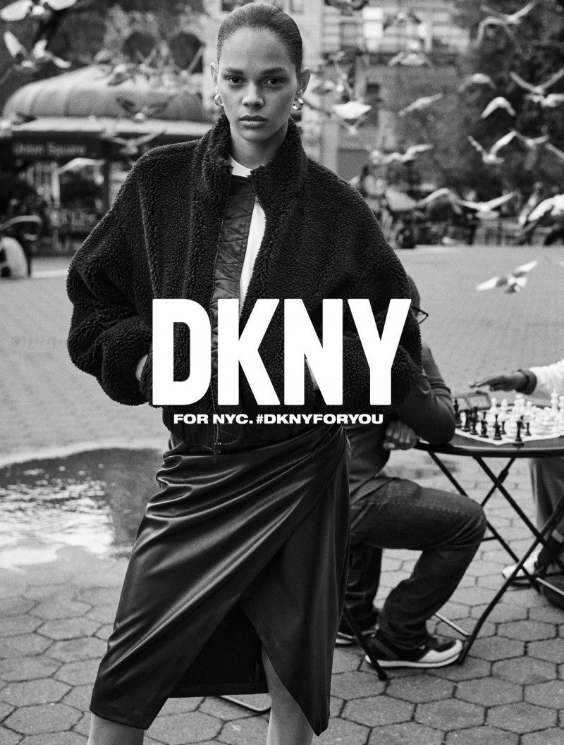 Hiandra Martinez featured in  the DKNY advertisement for Autumn/Winter 2023