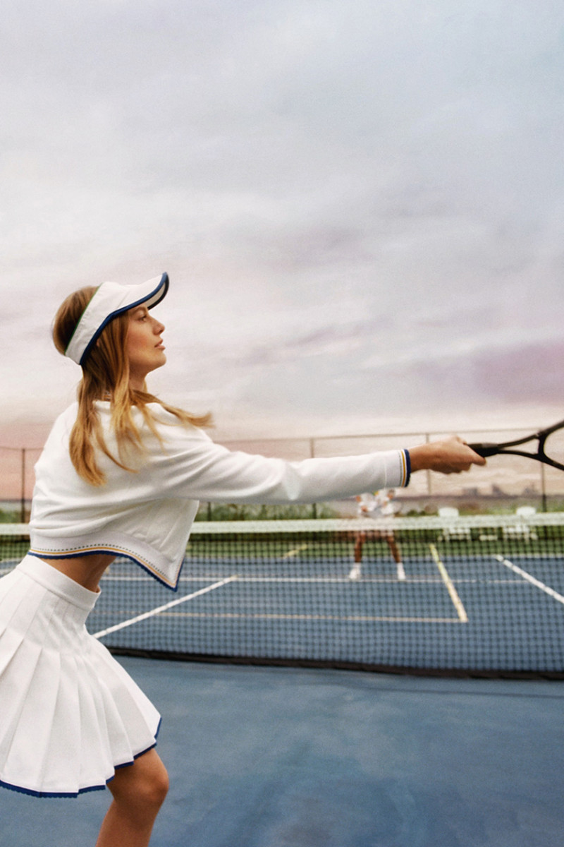 Maya Stepper featured in  the Casablanca Tennis Club advertisement for Autumn/Winter 2023