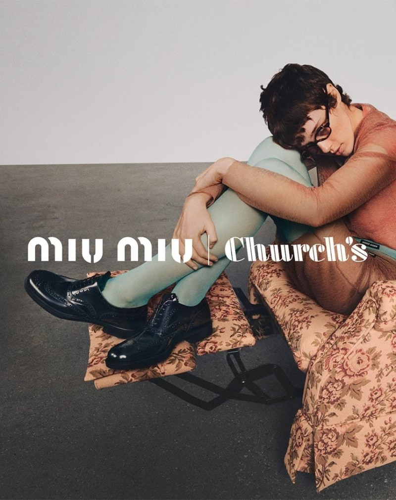 Miu Miu Miu Miu x Church’s Fall Winter 2023 advertisement for Spring/Summer 2023
