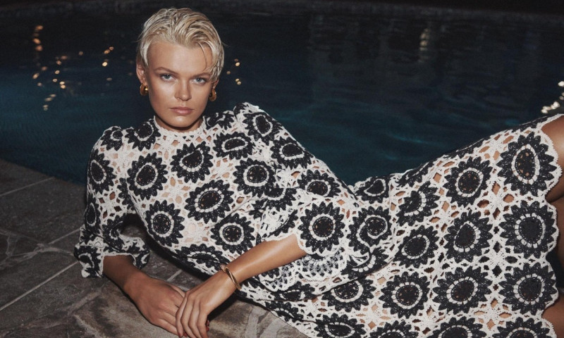 Cara Taylor featured in  the Zimmermann advertisement for Summer 2023