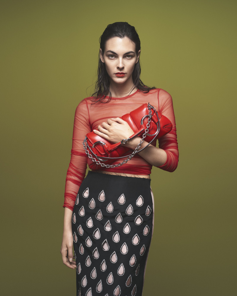 Vittoria Ceretti featured in  the Gucci advertisement for Autumn/Winter 2023