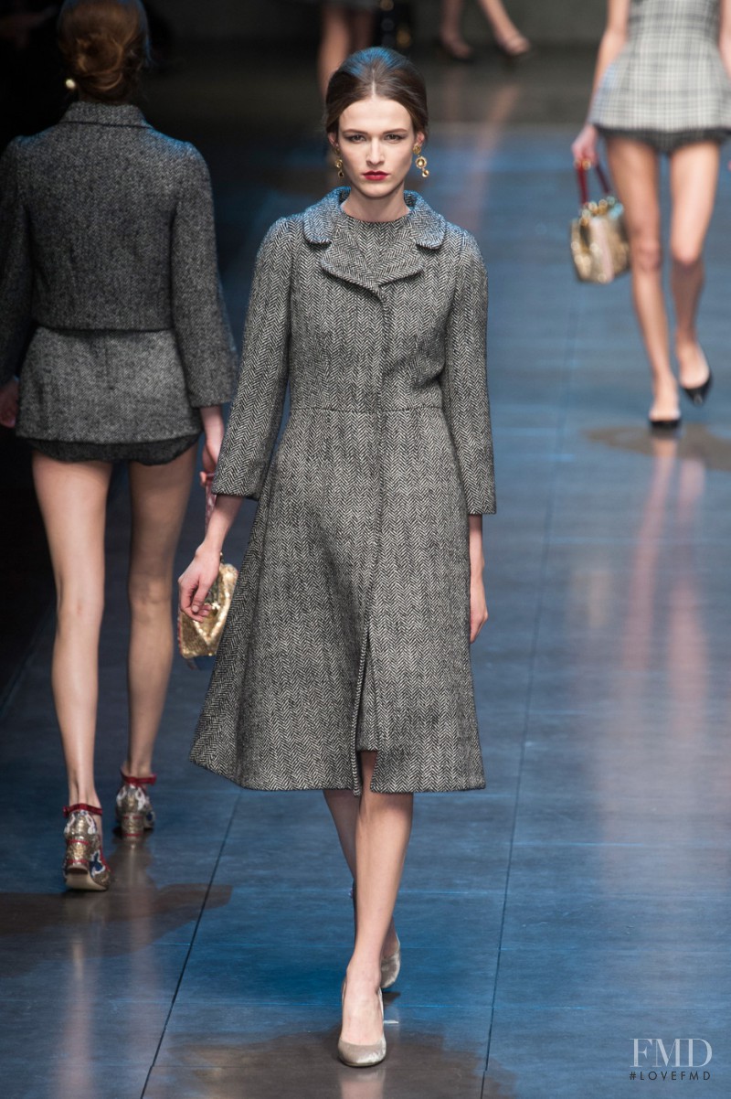 Emma  Oak featured in  the Dolce & Gabbana fashion show for Autumn/Winter 2013