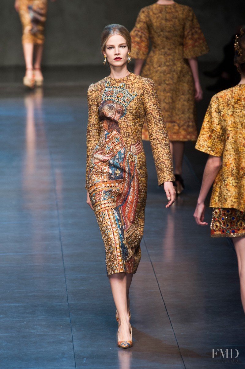 Suvi Koponen featured in  the Dolce & Gabbana fashion show for Autumn/Winter 2013