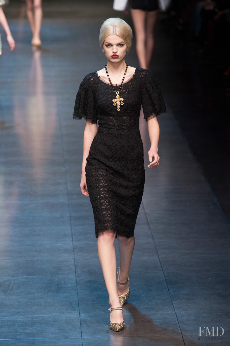 Daphne Groeneveld featured in  the Dolce & Gabbana fashion show for Autumn/Winter 2013