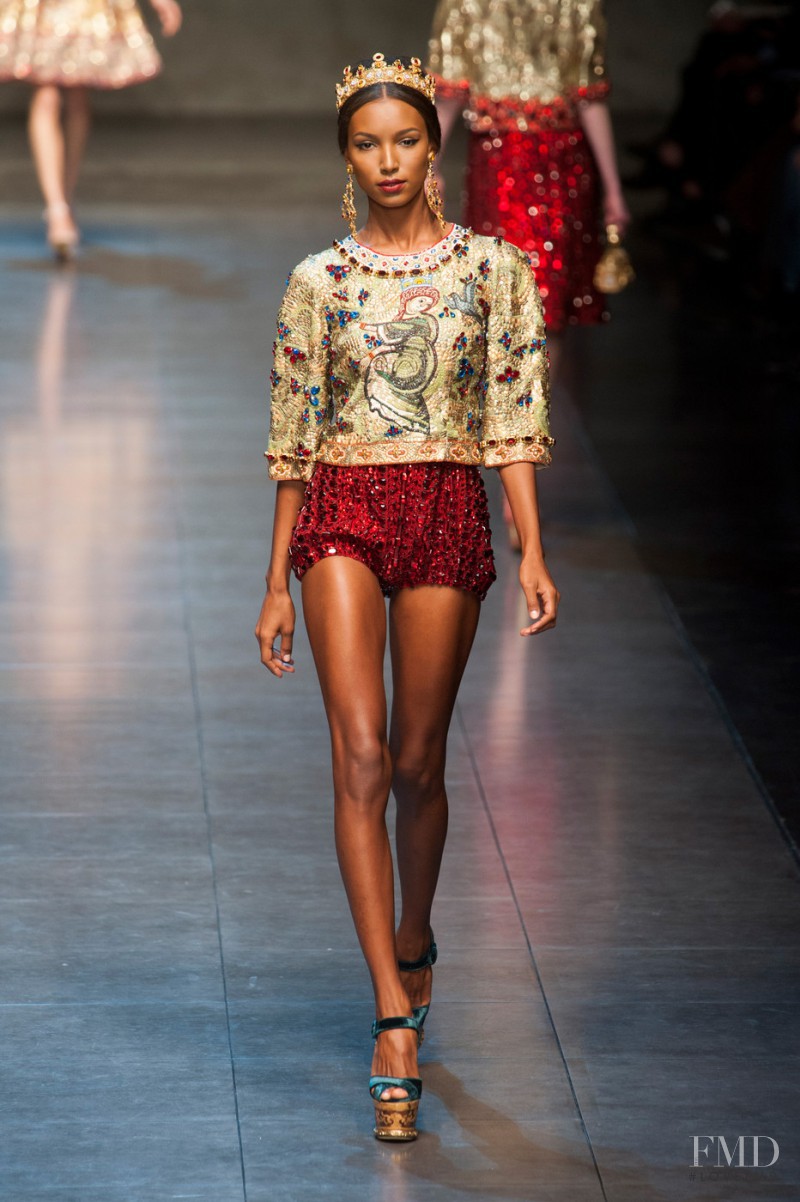 Jasmine Tookes featured in  the Dolce & Gabbana fashion show for Autumn/Winter 2013