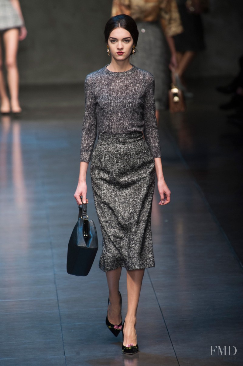 Magda Laguinge featured in  the Dolce & Gabbana fashion show for Autumn/Winter 2013