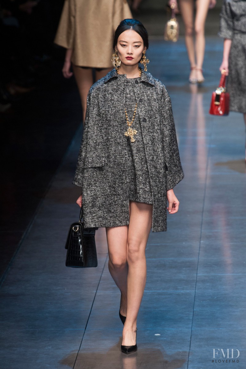 Xiao Xing Li featured in  the Dolce & Gabbana fashion show for Autumn/Winter 2013