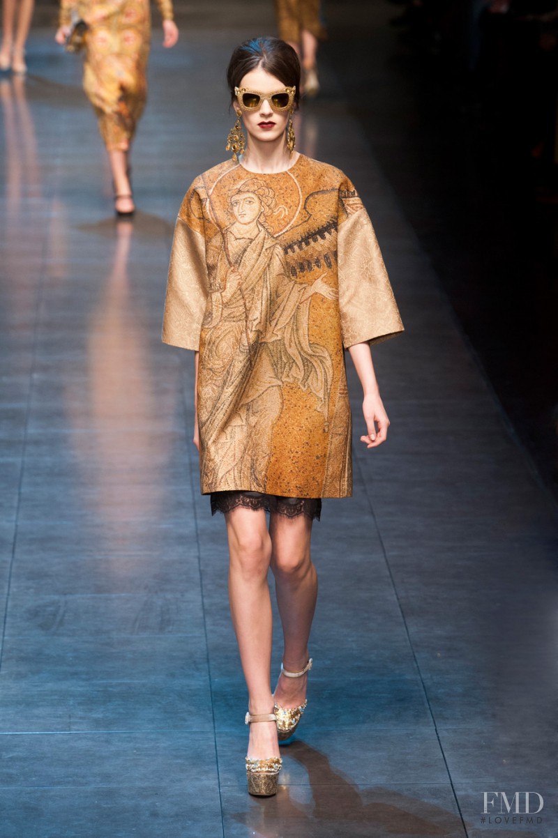 Kayley Chabot featured in  the Dolce & Gabbana fashion show for Autumn/Winter 2013