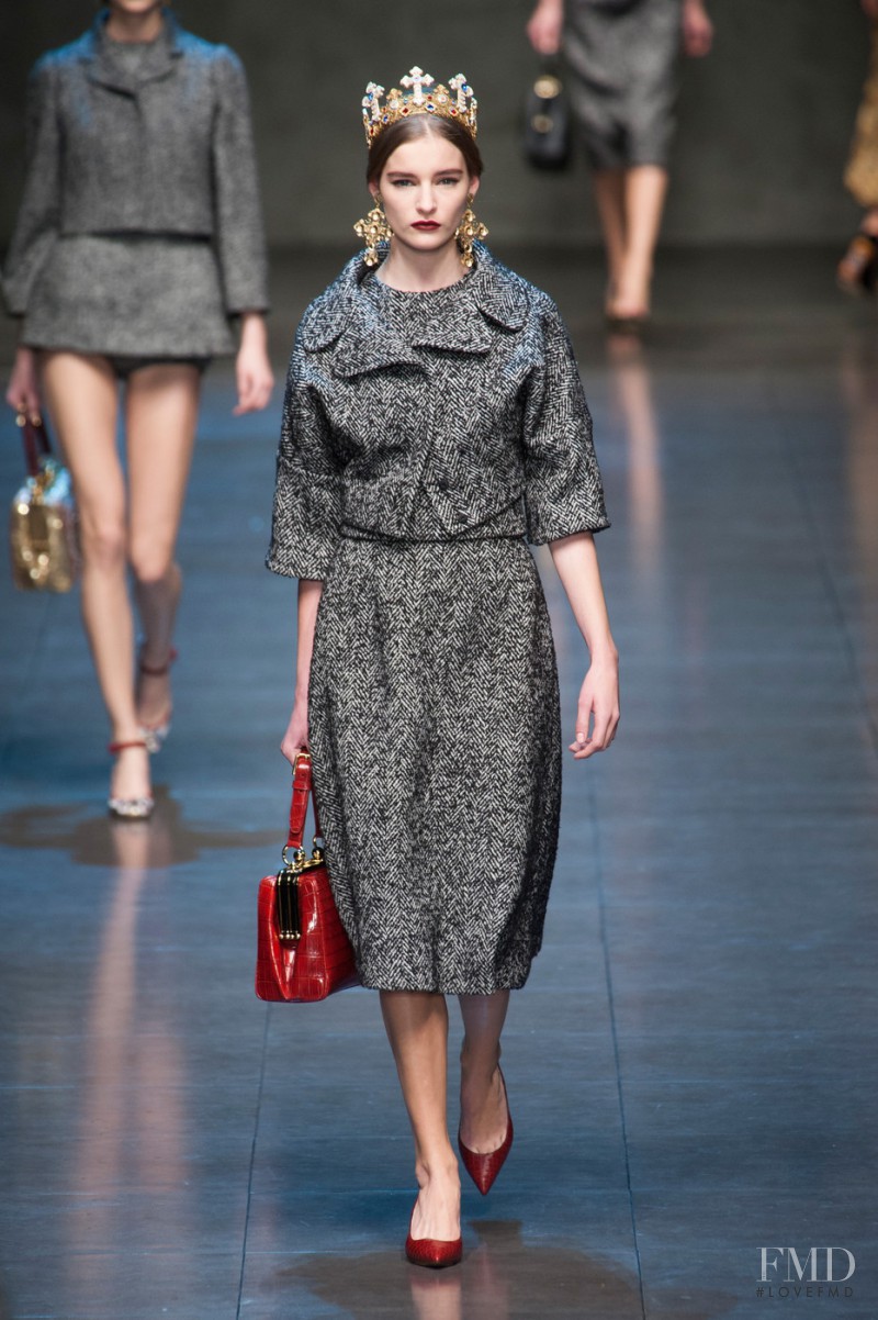 Marine Van Outryve featured in  the Dolce & Gabbana fashion show for Autumn/Winter 2013