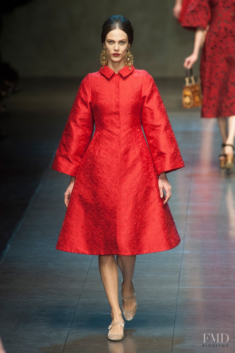 Aymeline Valade featured in  the Dolce & Gabbana fashion show for Autumn/Winter 2013