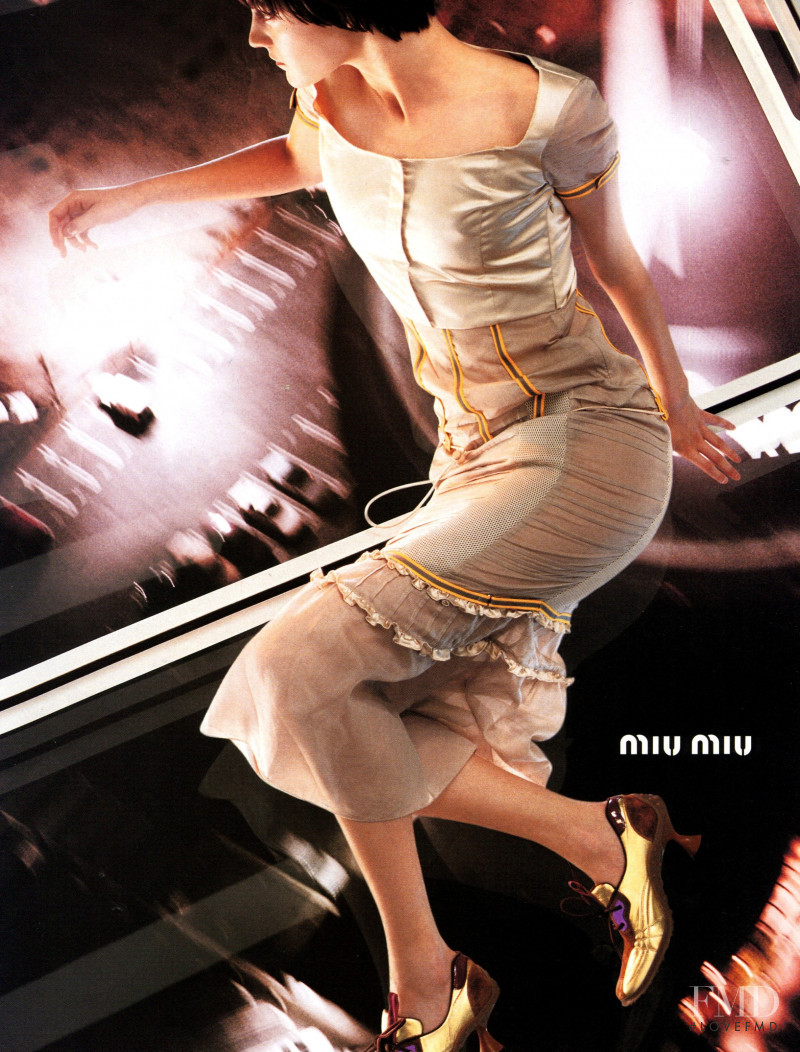 Mia Hessner-Sovensky featured in  the Miu Miu advertisement for Autumn/Winter 1999