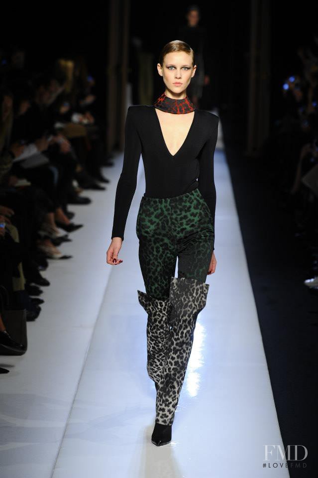 Marike Le Roux featured in  the Roland Mouret fashion show for Autumn/Winter 2013