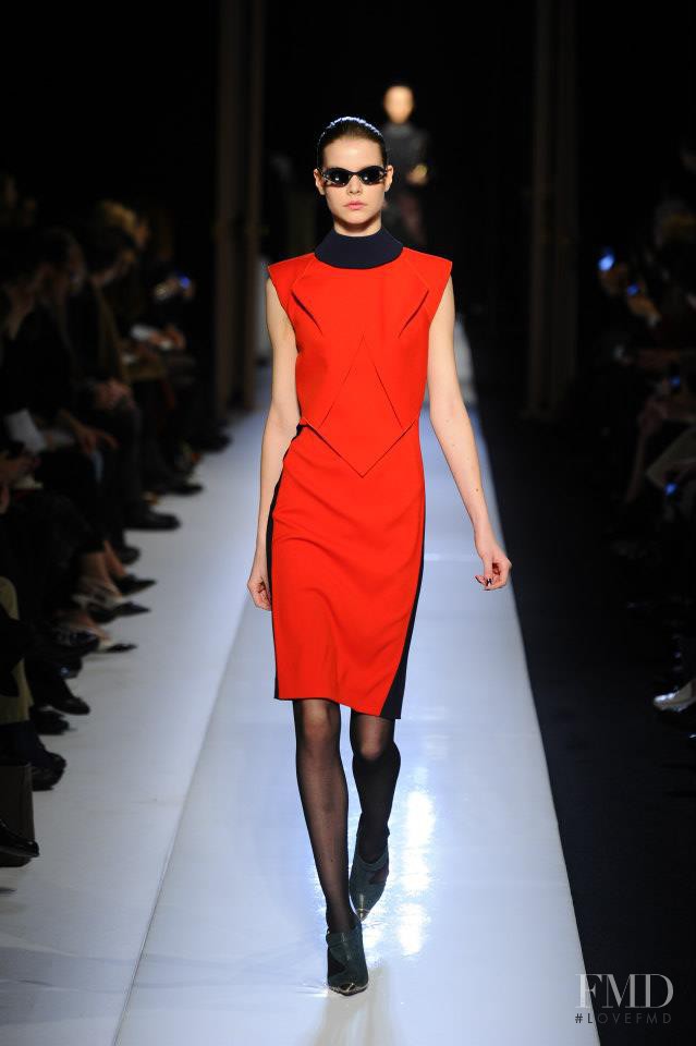 Carolin Loosen featured in  the Roland Mouret fashion show for Autumn/Winter 2013