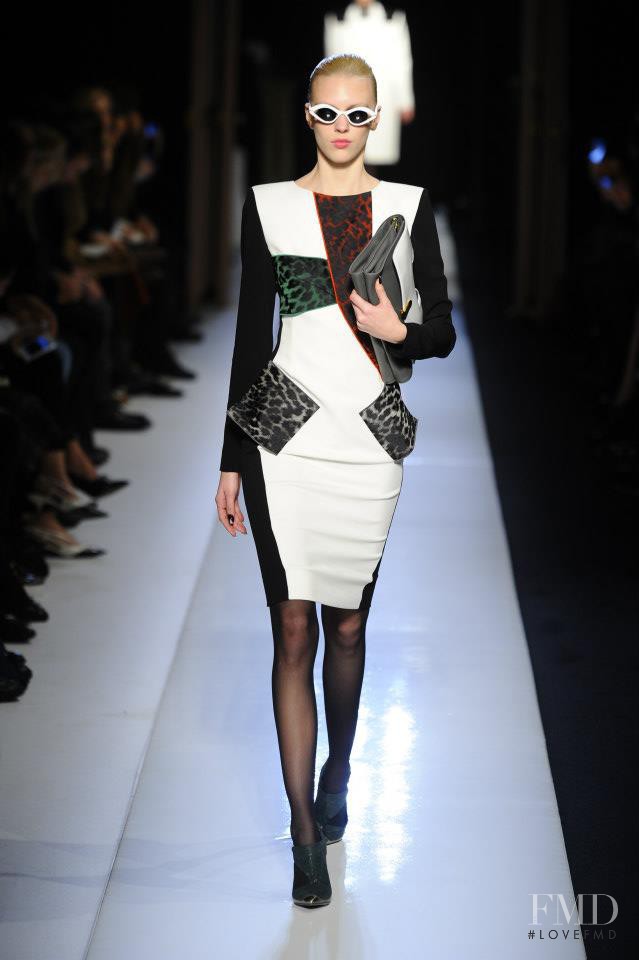 Juliana Schurig featured in  the Roland Mouret fashion show for Autumn/Winter 2013