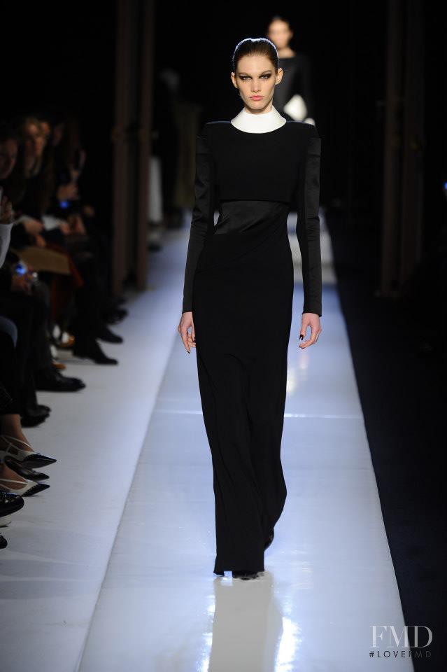 Irina Nikolaeva featured in  the Roland Mouret fashion show for Autumn/Winter 2013