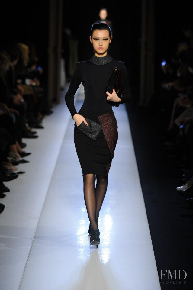 Tian Yi featured in  the Roland Mouret fashion show for Autumn/Winter 2013
