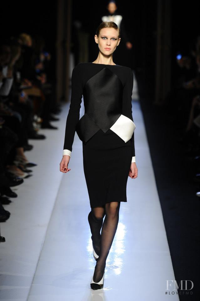 Marike Le Roux featured in  the Roland Mouret fashion show for Autumn/Winter 2013