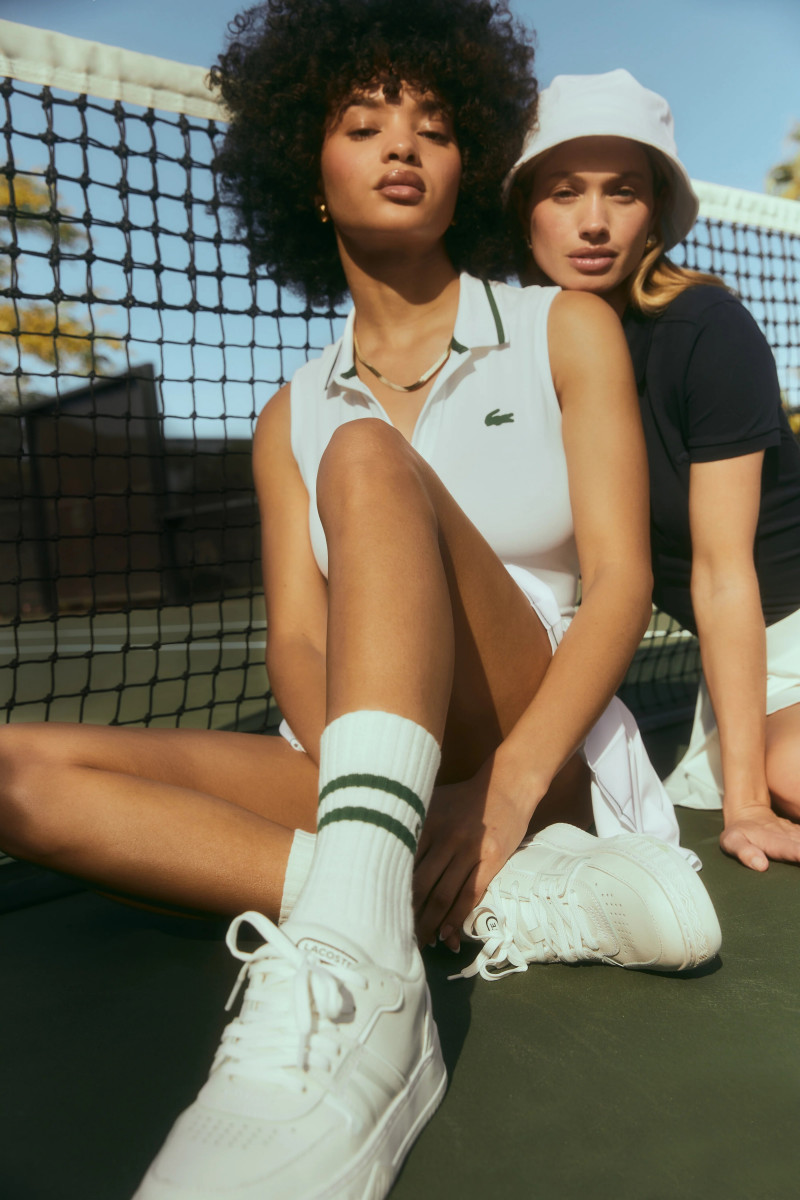 Maggie Rawlins featured in  the Lacoste advertisement for Summer 2023