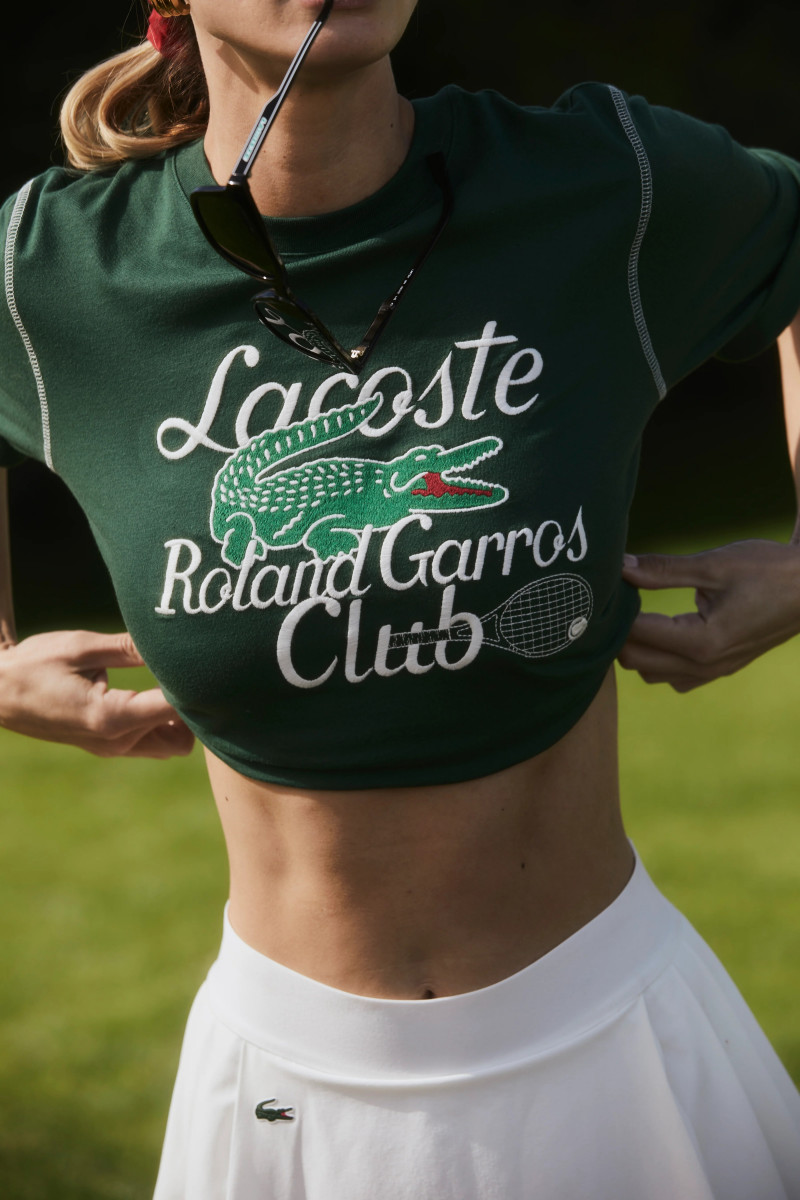 Maggie Rawlins featured in  the Lacoste advertisement for Summer 2023